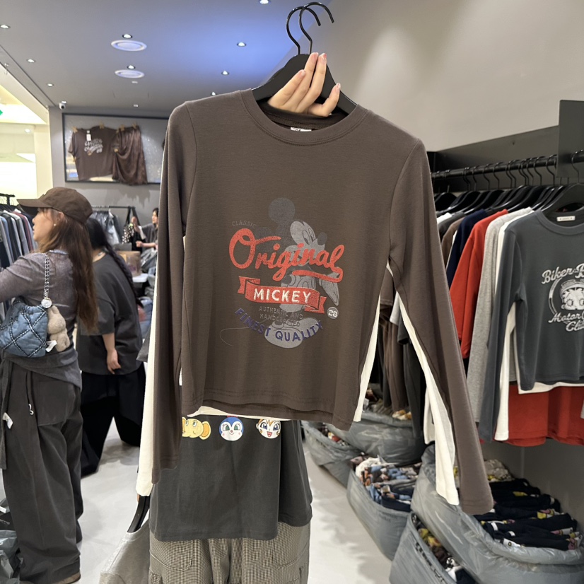CREDITO東大門㊣直郵女裝新品休閑人氣真品時尚熱賣長袖T恤CREDITO長袖T恤圖色3