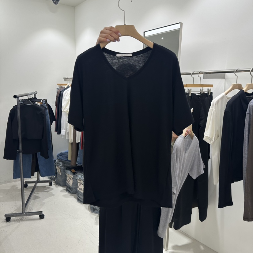 REPELLER東大門㊣實拍女士新品人氣推薦職業熱賣時尚T恤V領REPELLERT恤圖色3