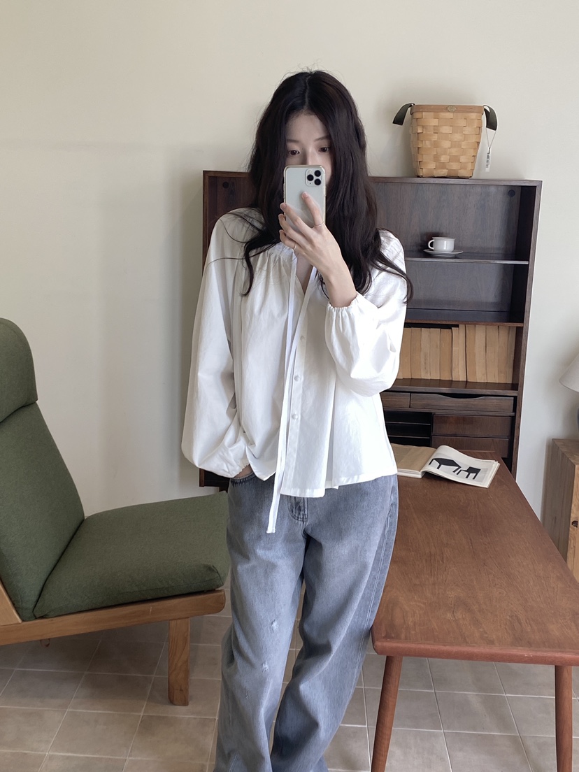 ERUME東大門㊣直郵女裝新品休閑職業25秋冬時尚人氣襯衫蕾絲衫ERUME襯衫/蕾絲衫