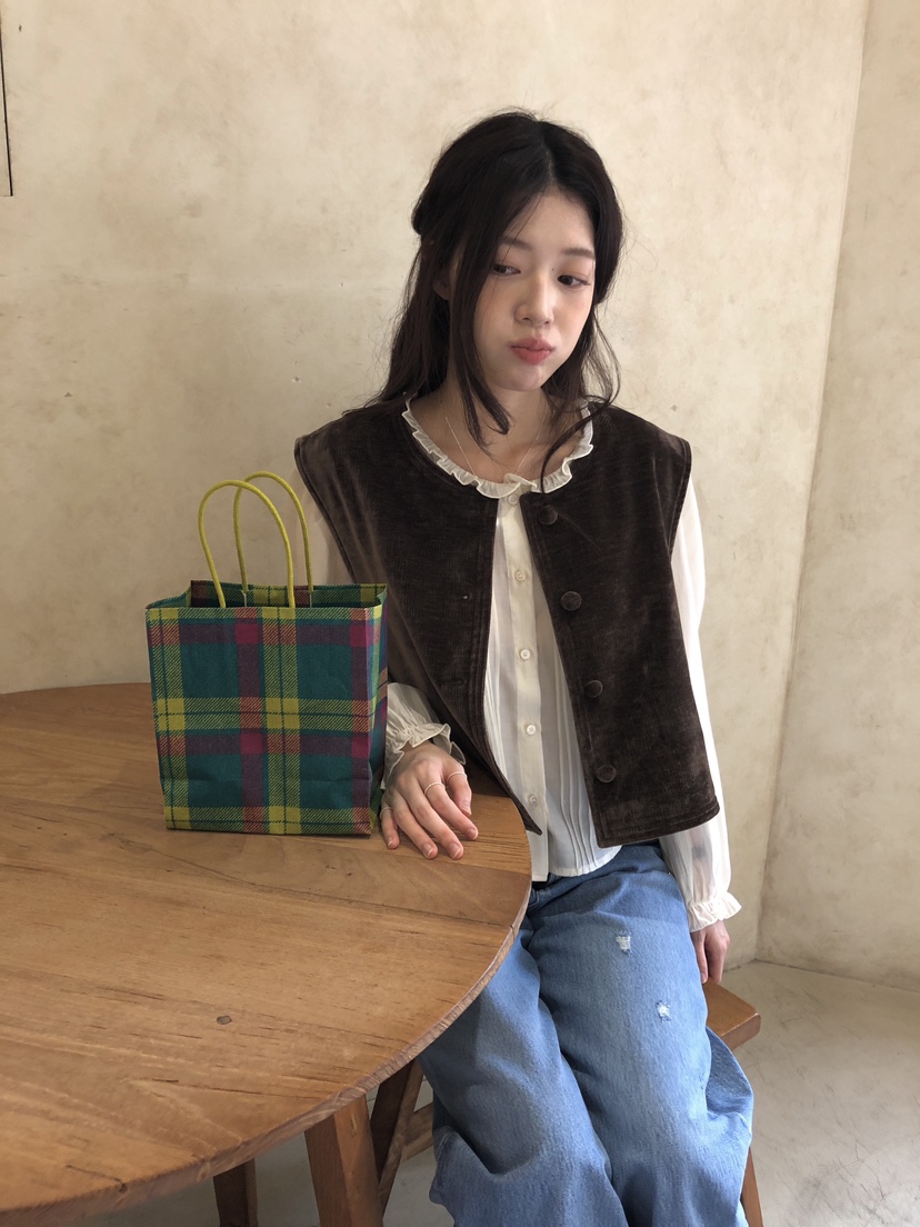 ERUME韓國直郵㊣女士新款時尚25秋冬職業熱賣人氣推薦休閑馬甲ERUME馬甲