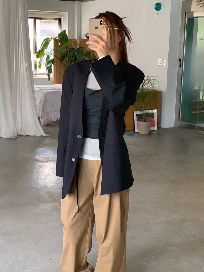 UNBOUND韓國代購㊣女裝新品人氣時尚職業休閑熱賣25秋冬夾克UNBOUND夾克
