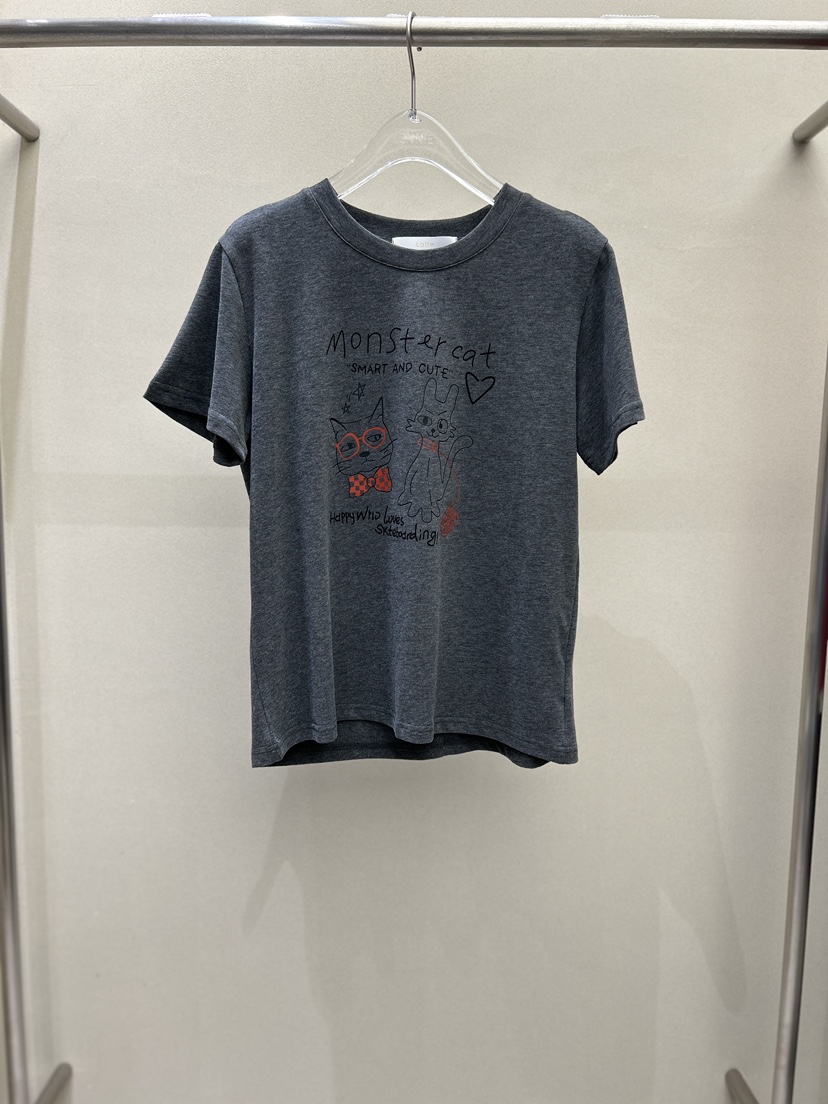 LATTE-P韓國直郵㊣女士新品休閑時尚推薦25秋冬真品熱賣T恤LATTE-PT恤圖色2
