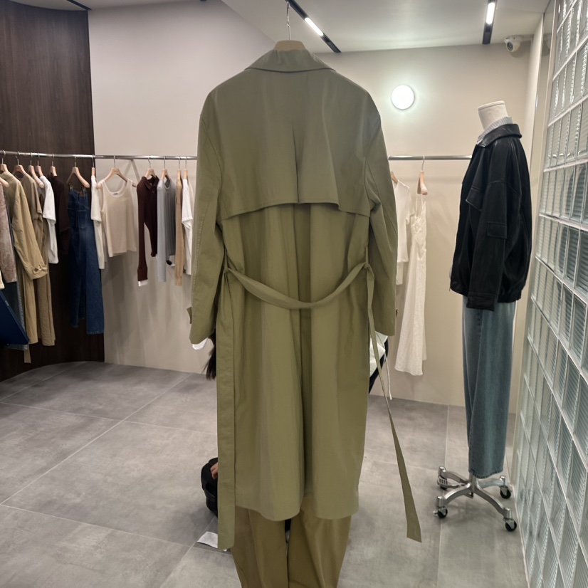 URBANSTORY/REMAKING東大門㊣代購女士新品25秋冬長款風衣含腰帶Remaking/URBANSTORY長款風衣