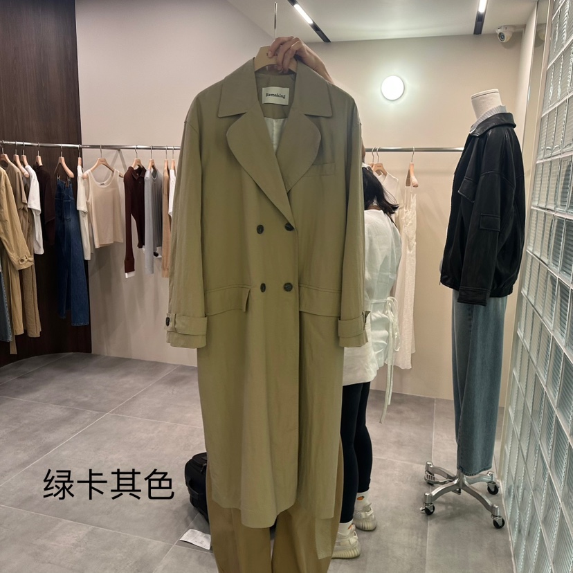 URBANSTORY/REMAKING東大門㊣代購女士新品25秋冬長款風衣含腰帶Remaking/URBANSTORY長款風衣圖色2