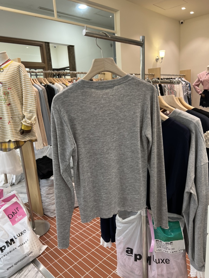 BE&BE東大門㊣實拍女裝新品休閑時尚推薦人氣職業長袖T恤BE&be長袖T恤