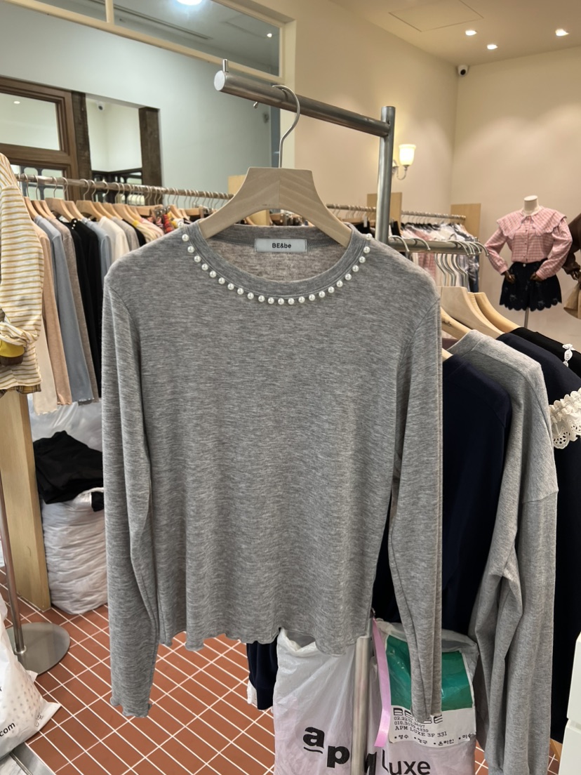 BE&BE東大門㊣實拍女裝新品休閑時尚推薦人氣職業長袖T恤BE&be長袖T恤圖色3