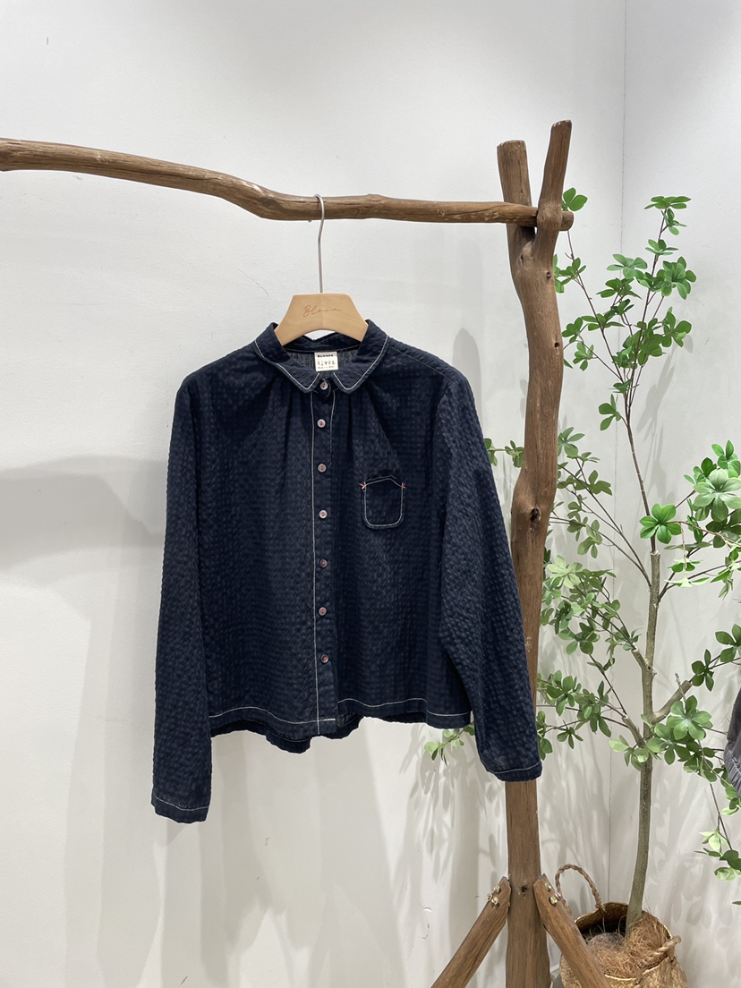 BLOOM韓國代購㊣女士新品真品時尚休閑熱賣推薦襯衫蕾絲衫口袋BLOOM-S襯衫/蕾絲衫