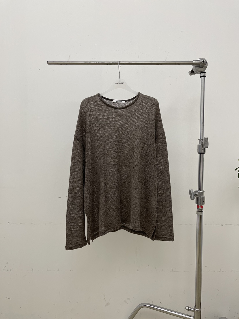 ATMOSPHERE韓國代購㊣女裝新款真品推薦25秋冬職業休閑長袖T恤ATMOSPHERE/BLING長袖T恤圖色1