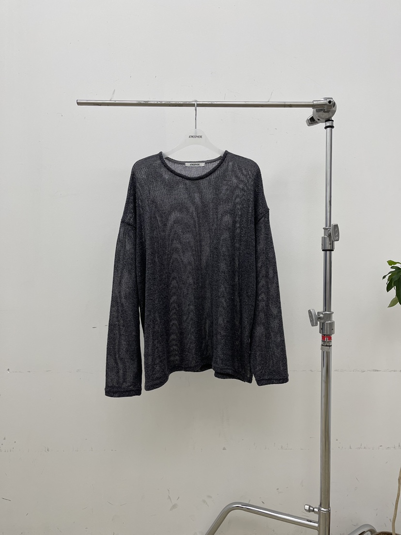 ATMOSPHERE韓國代購㊣女裝新款真品推薦25秋冬職業休閑長袖T恤ATMOSPHERE/BLING長袖T恤圖色2