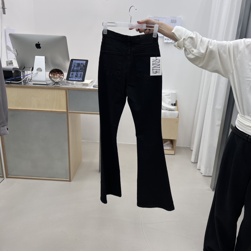 STAINLESS東大門㊣代購女裝新品25秋冬人氣休閑推薦時尚牛仔褲STAINLESS牛仔褲