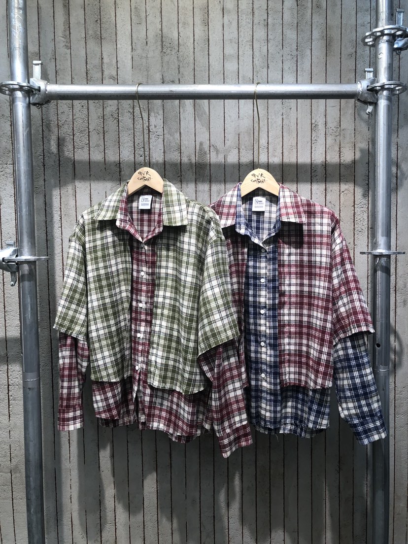 RAWOO東大門㊣直郵女士新品25秋冬真品時尚休閑襯衫蕾絲衫格紋GVR-RAWOO襯衫/蕾絲衫