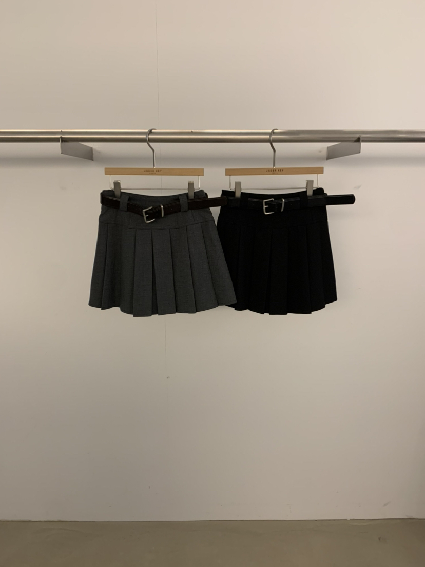 UNDER KEY東大門㊣代購女士新品職業人氣時尚推薦短裙含腰帶UNDER KEY短裙