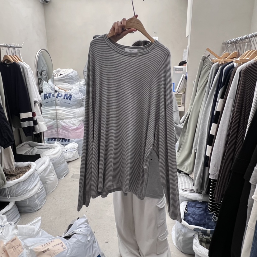 BREEZE東大門㊣實拍女士新品真品職業推薦休閑熱賣時尚長袖T恤BREEZE長袖T恤