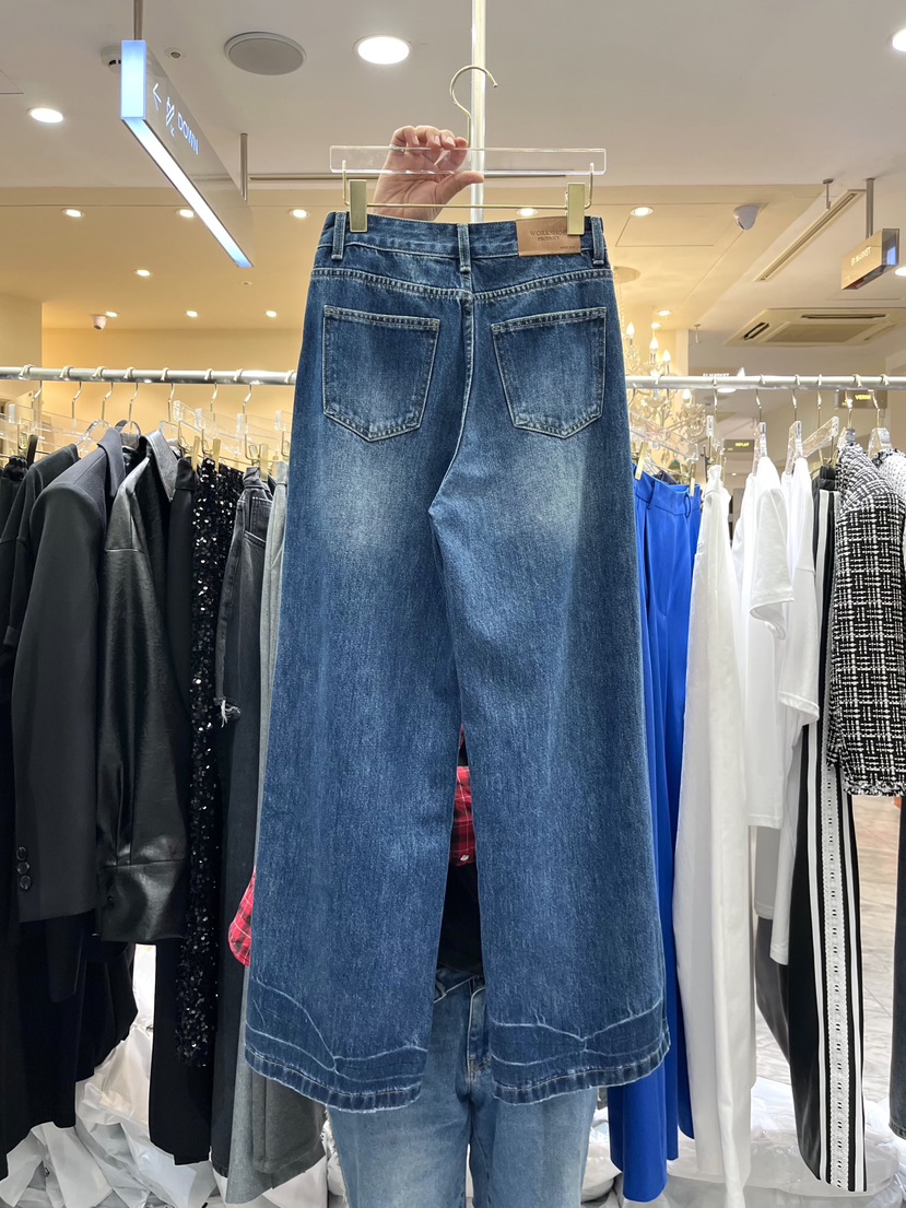 WORK SHOP東大門㊣代購女裝新款推薦熱賣休閑時尚職業牛仔褲Work_shop牛仔褲