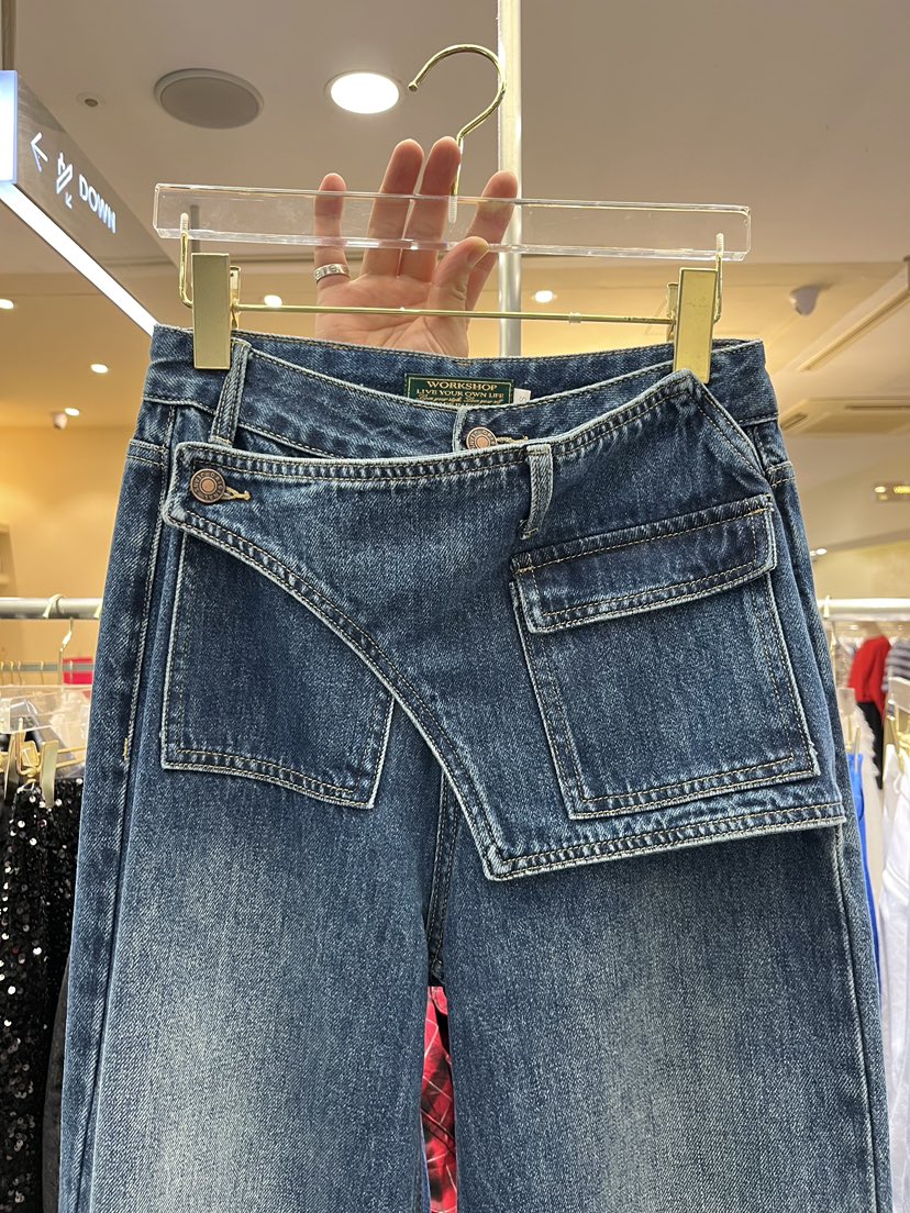 WORK SHOP東大門㊣代購女裝新款推薦熱賣休閑時尚職業牛仔褲Work_shop牛仔褲