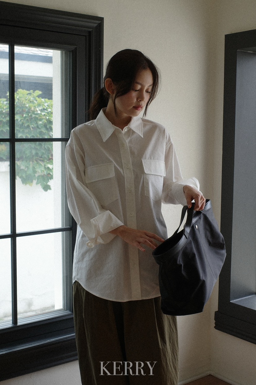 KERRY東大門㊣實拍女裝新品熱賣時尚25秋冬休閑襯衫蕾絲衫連帽KERRY襯衫/蕾絲衫