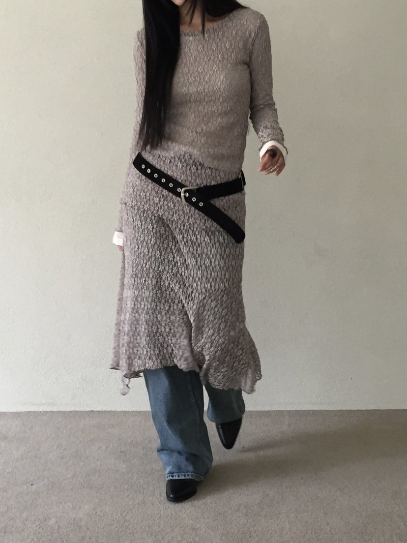 LOVE MOMENT東大門㊣實拍女裝新品25秋冬半身裙中短裙蕾絲LOVE MOMENT半身裙/中短裙
