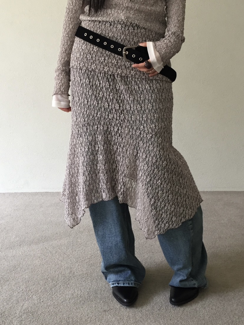 LOVE MOMENT東大門㊣實拍女裝新品25秋冬半身裙中短裙蕾絲LOVE MOMENT半身裙/中短裙