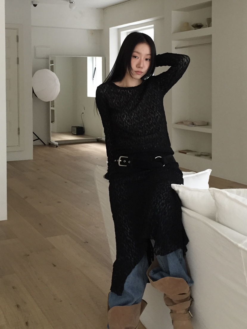 LOVE MOMENT東大門㊣實拍女裝新品25秋冬半身裙中短裙蕾絲LOVE MOMENT半身裙/中短裙