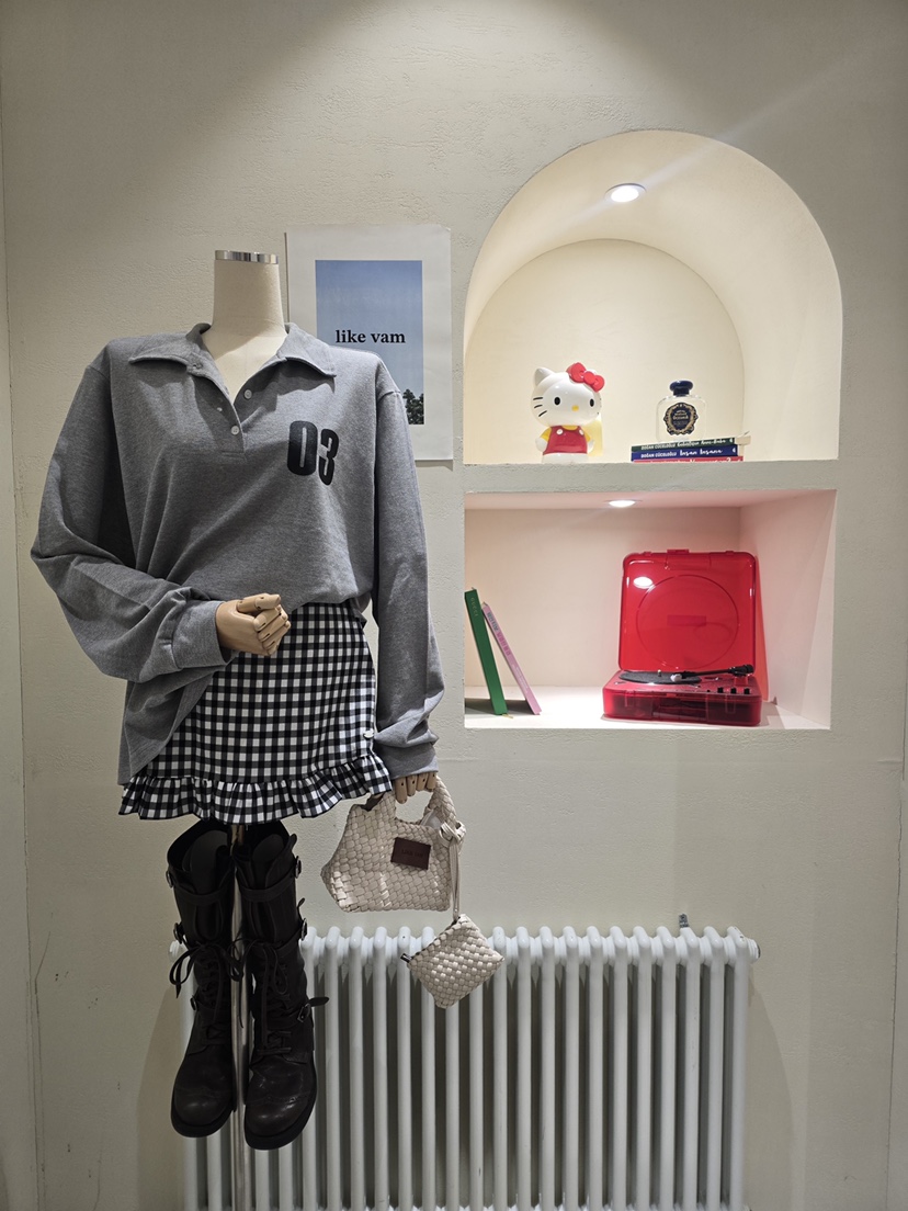 LIKEVAM韓國代購㊣女裝新品人氣25秋冬推薦職業真品短裙格紋LIKEVAM短裙