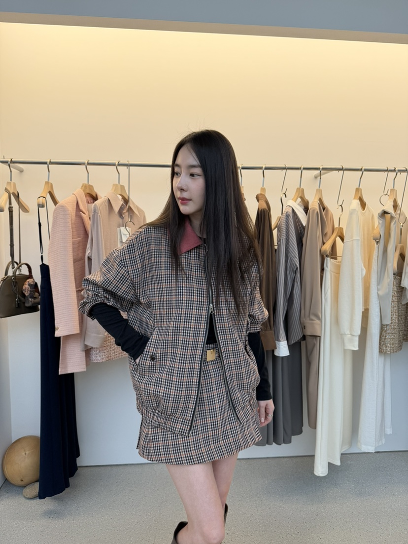 JUJU韓國代購㊣女裝新款人氣25秋冬職業推薦時尚真品休閑夾克JUJU夾克
