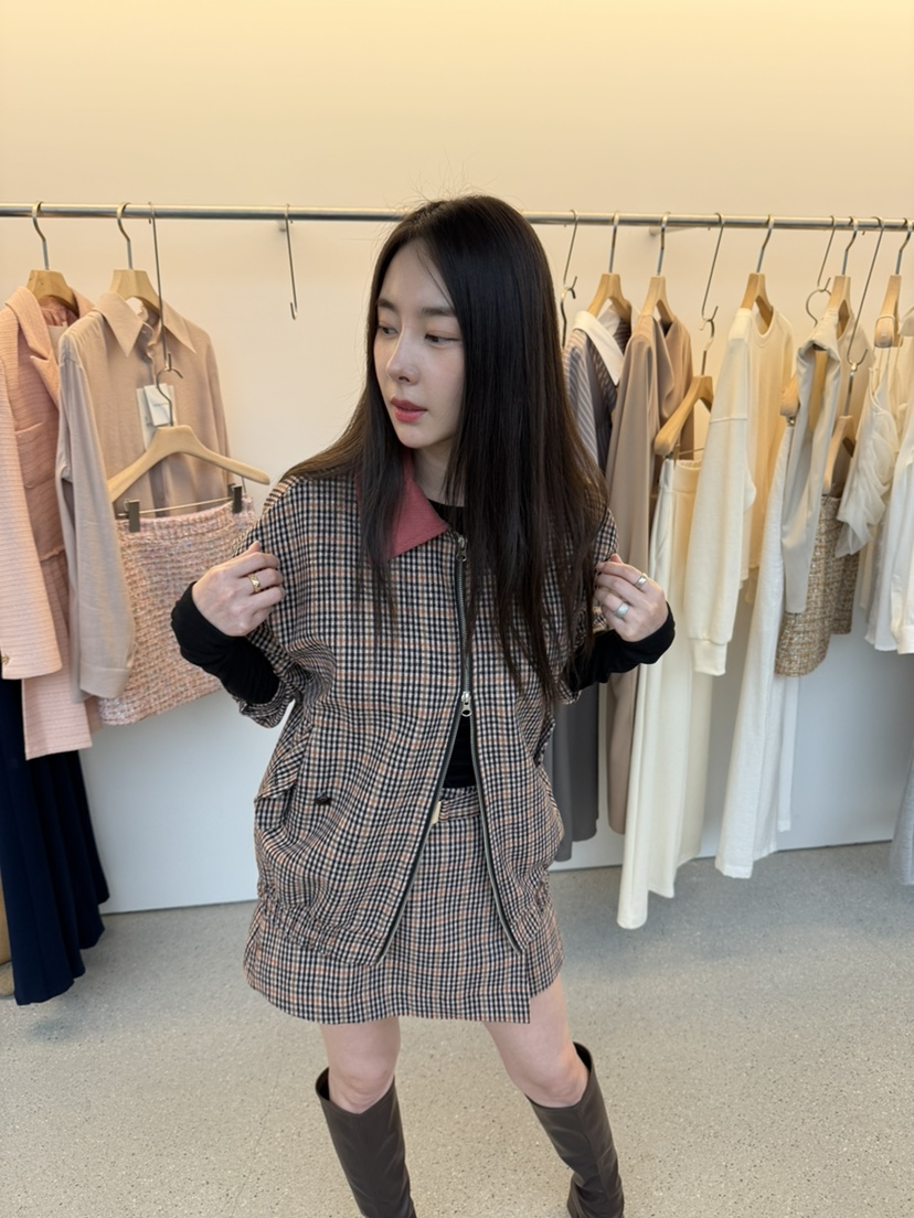 JUJU韓國代購㊣女裝新款人氣25秋冬職業推薦時尚真品休閑夾克JUJU夾克