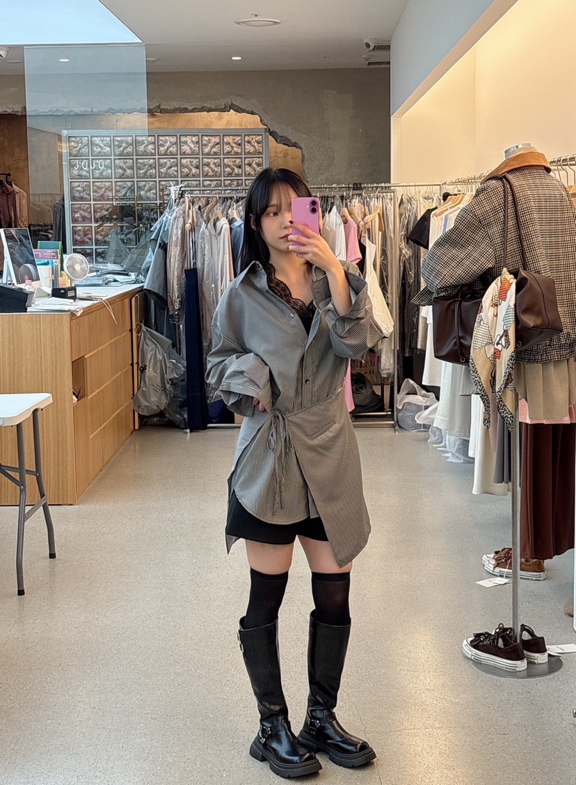 JUJU東大門㊣實拍女裝新款真品職業休閑人氣推薦襯衫蕾絲衫JUJU襯衫/蕾絲衫