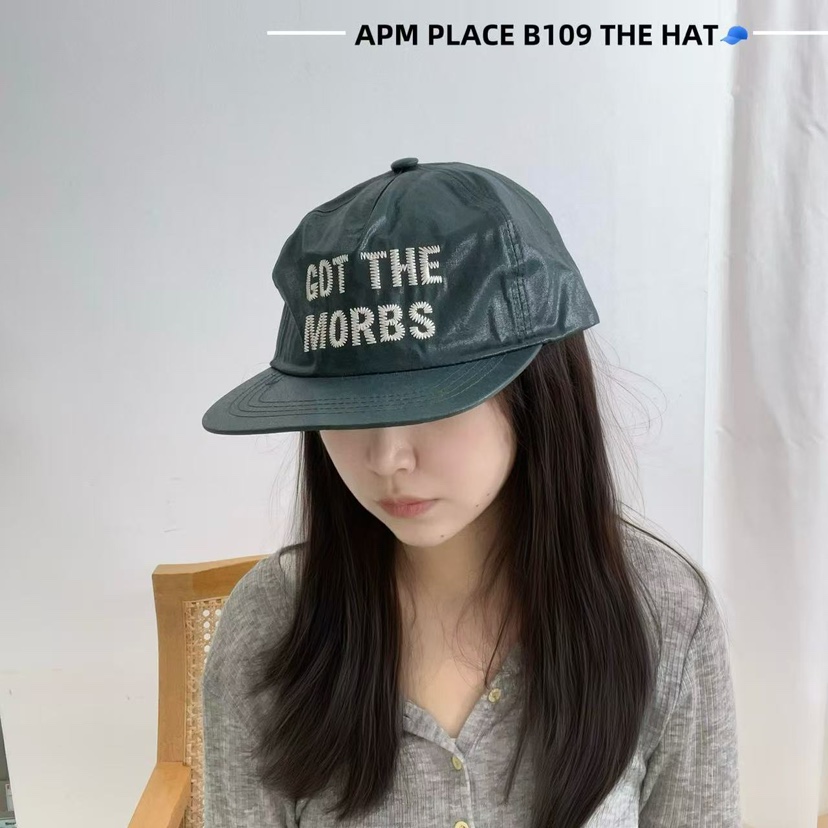 THE HAT-P韓國直郵㊣女士新品推薦25秋冬人氣熱賣帽子皮革THE HAT帽子圖色2