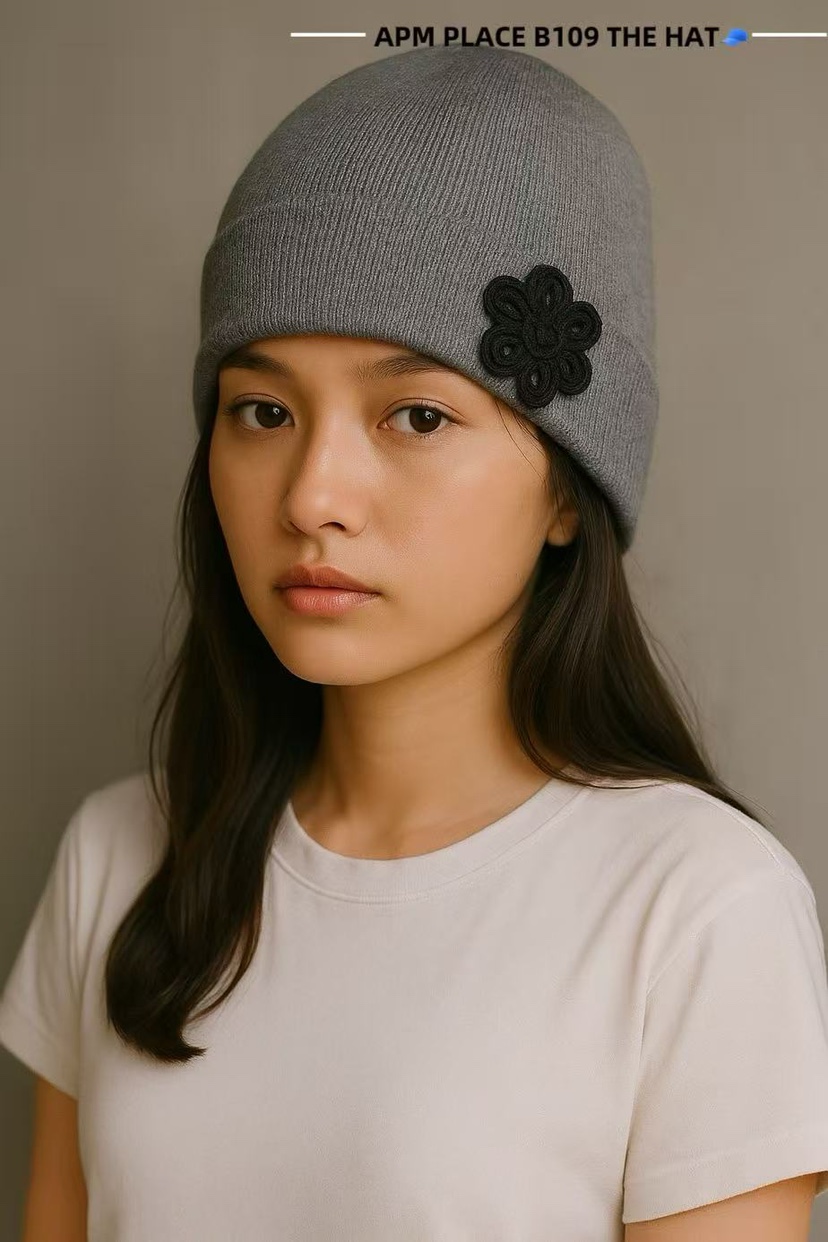 THE HAT-P東大門㊣直郵女裝新款職業真品休閑25秋冬帽子蕾絲花THE HAT帽子圖色2