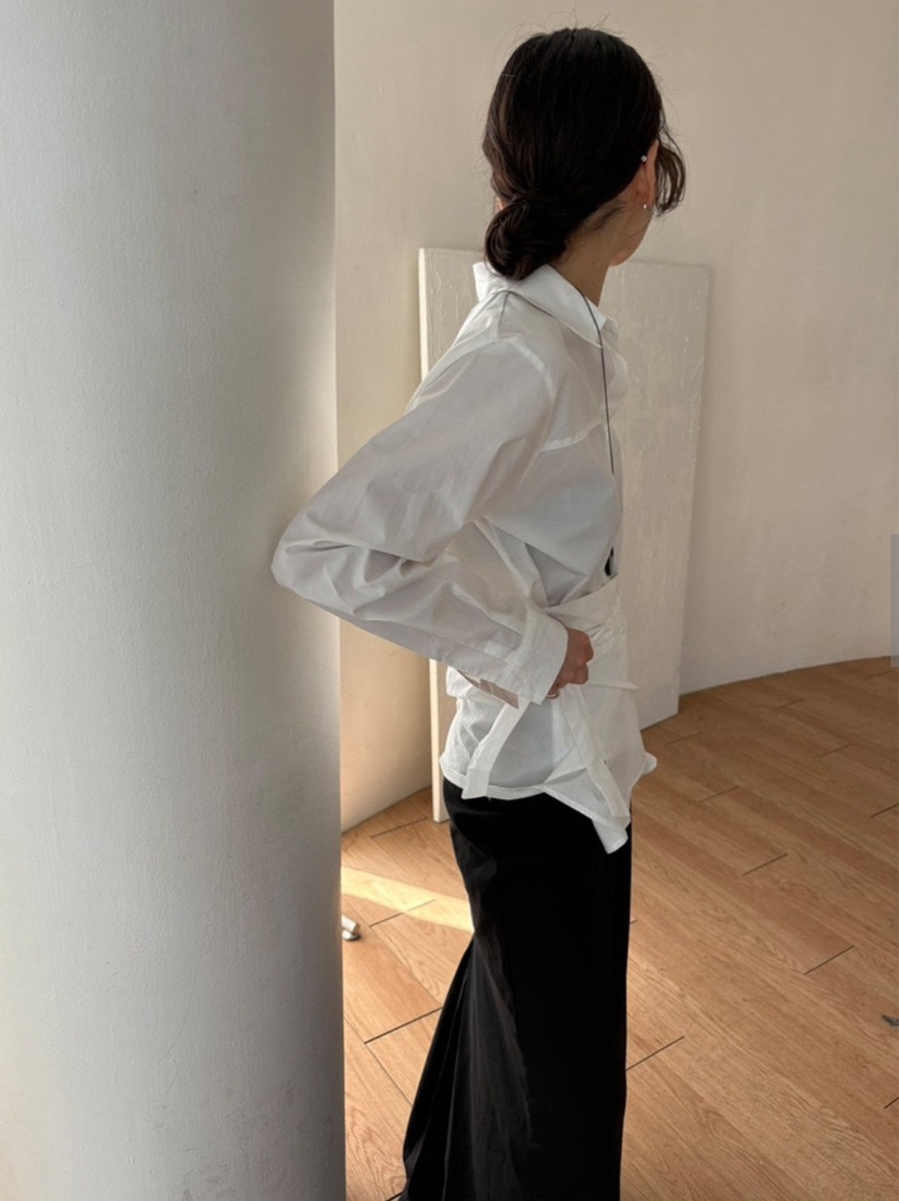 MOMENT東大門㊣實拍女裝新品推薦休閑人氣熱賣時尚襯衫蕾絲衫MOMENT/RECOVER襯衫/蕾絲衫