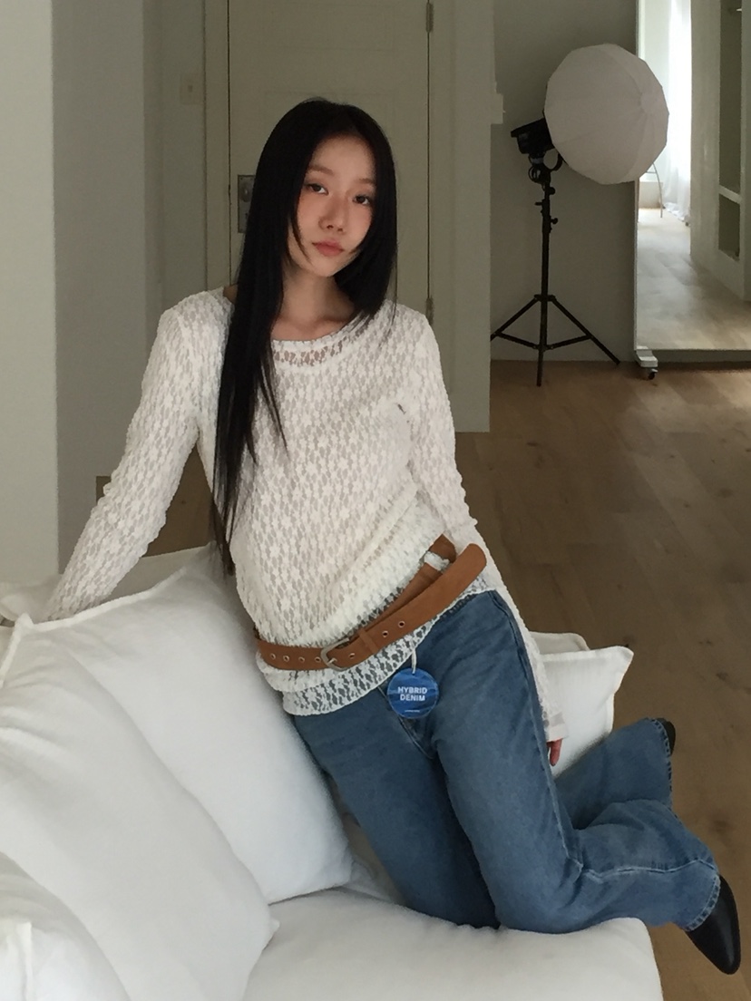 LOVE MOMENT東大門㊣直郵女士新款時尚休閑職業牛仔褲喇叭LOVE MOMENT牛仔褲