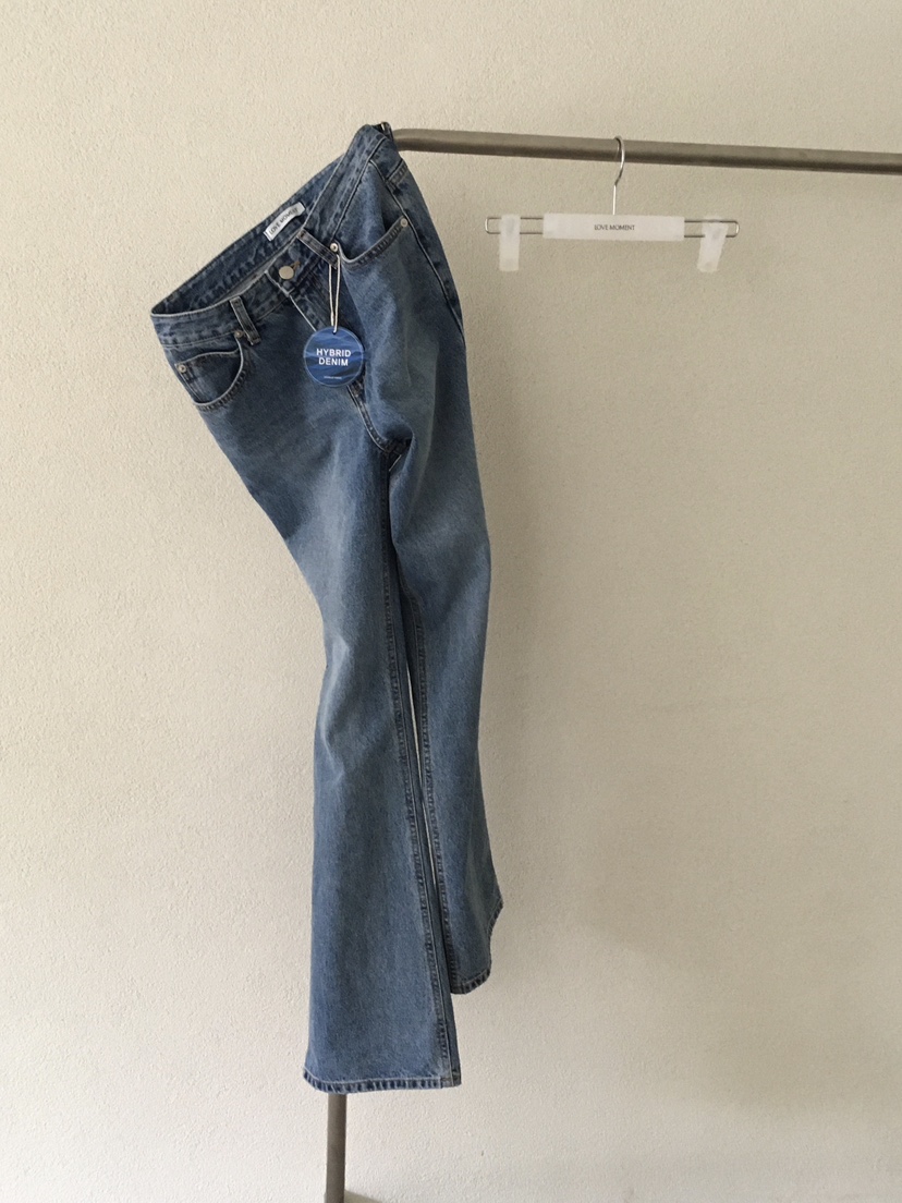 LOVE MOMENT東大門㊣直郵女士新款時尚休閑職業牛仔褲喇叭LOVE MOMENT牛仔褲