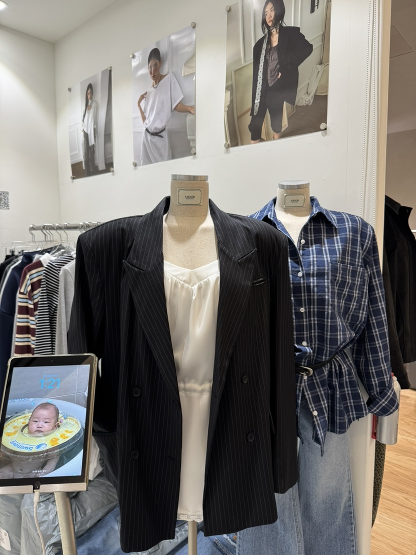 AMOOD東大門㊣直郵女裝新品熱賣25秋冬人氣時尚休閑推薦夾克AMOOD夾克
