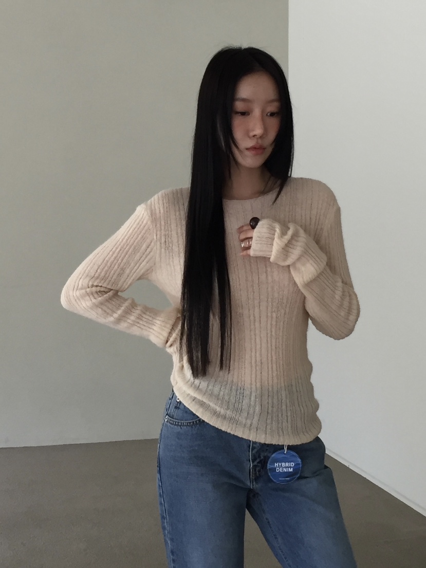 LOVE MOMENT東大門㊣代購女士新款真品休閑針織衫馬海毛羅紋LOVE MOMENT針織衫