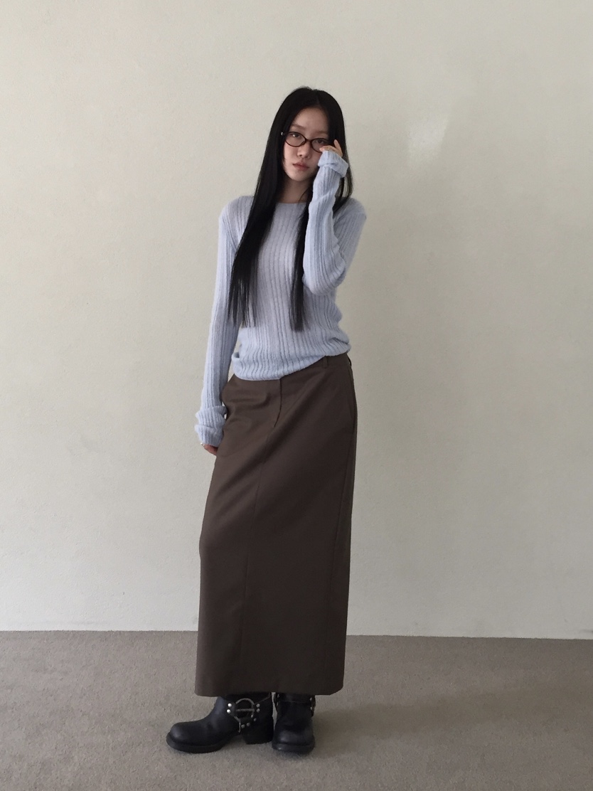 LOVE MOMENT東大門㊣代購女士新款真品休閑針織衫馬海毛羅紋LOVE MOMENT針織衫