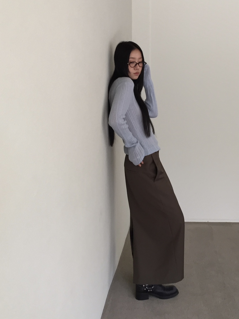 LOVE MOMENT東大門㊣代購女士新款真品休閑針織衫馬海毛羅紋LOVE MOMENT針織衫