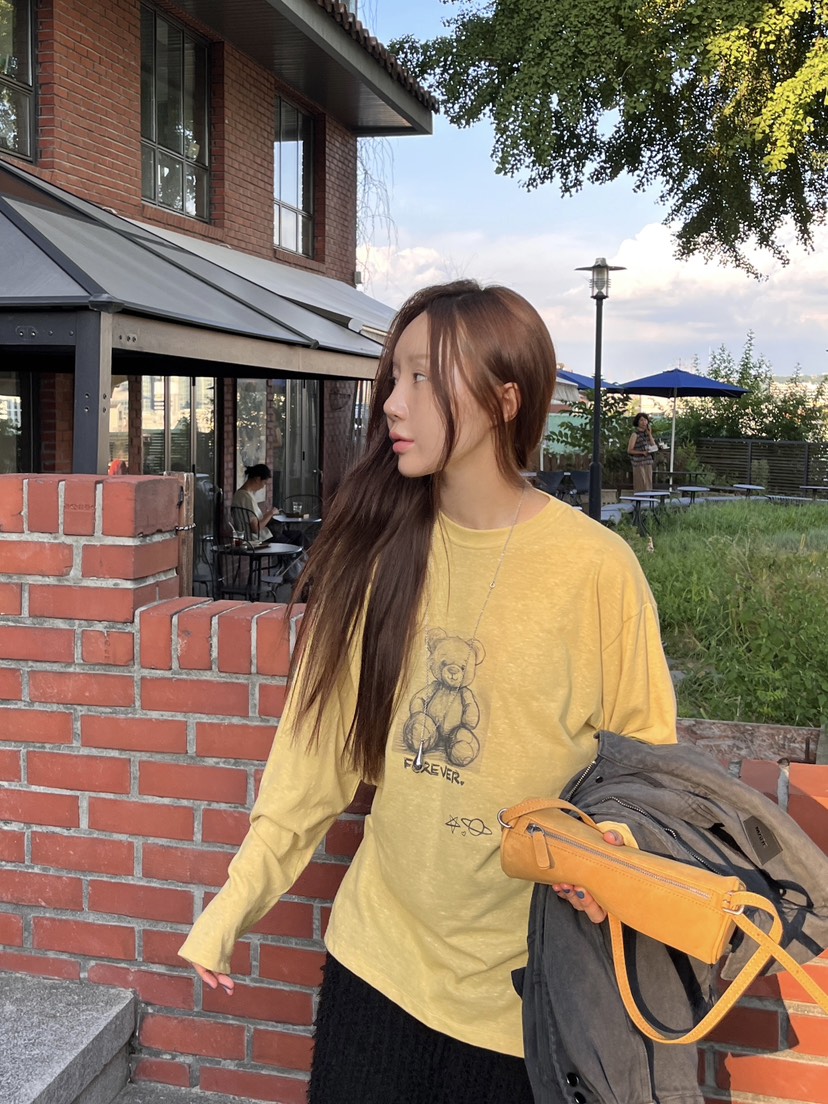MADE-P東大門㊣直郵女士新品熱賣休閑25秋冬真品時尚長袖T恤MADE-P長袖T恤