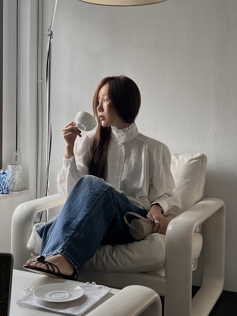 MADE-P東大門㊣直郵女士新款職業休閑熱賣推薦時尚襯衫蕾絲衫MADE-P襯衫/蕾絲衫