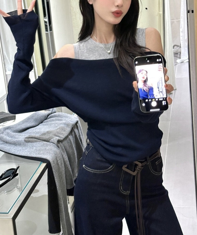 OLA韓國直郵㊣女士新品休閑時尚真品25秋冬人氣熱賣職業針織衫mellor/OLA針織衫
