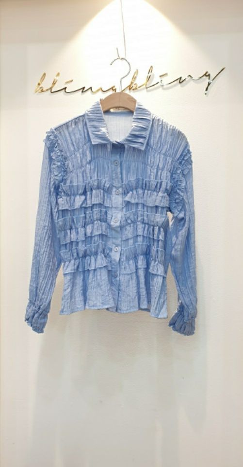 BLING BLING-S韓國直郵㊣女裝新品推薦熱賣職業襯衫蕾絲衫BLING BLING-S襯衫/蕾絲衫