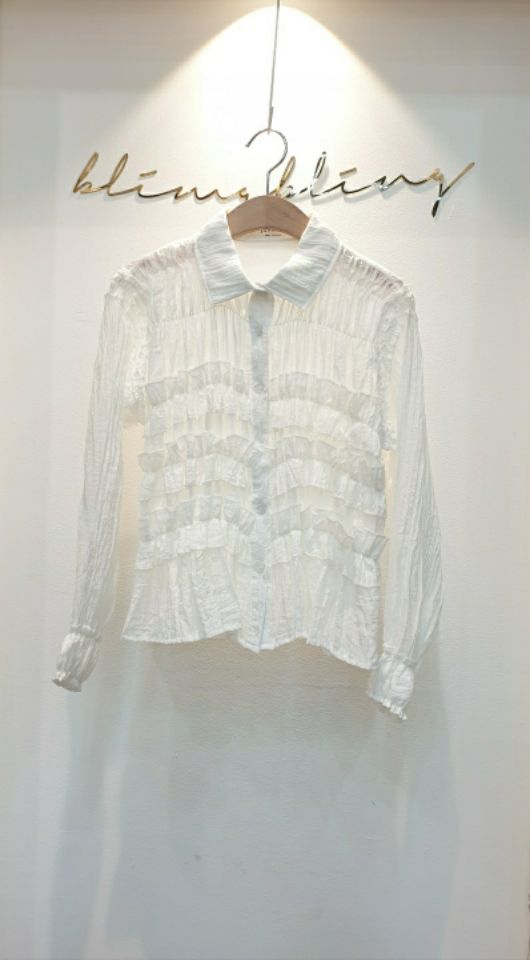 BLING BLING-S韓國直郵㊣女裝新品推薦熱賣職業襯衫蕾絲衫BLING BLING-S襯衫/蕾絲衫圖色2