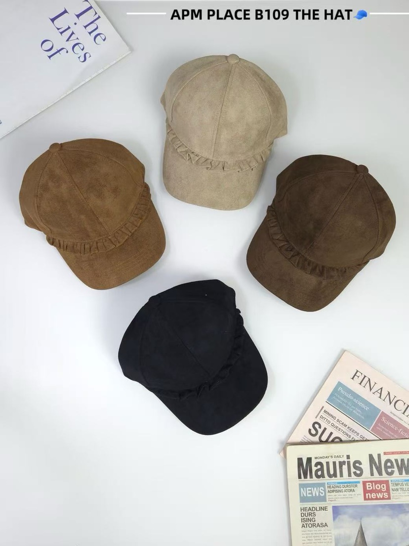 THE HAT-P韓國直郵㊣女裝新款熱賣職業休閑真品帽子絨面革THE HAT帽子