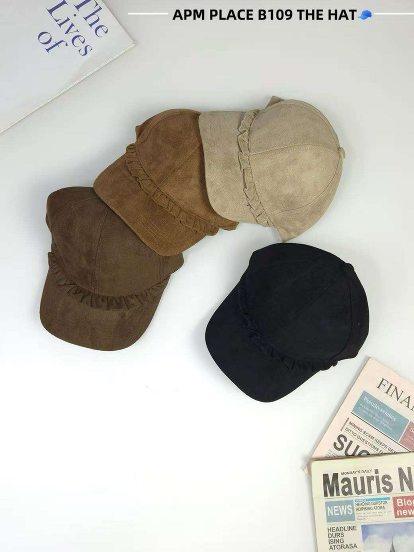THE HAT-P韓國直郵㊣女裝新款熱賣職業休閑真品帽子絨面革THE HAT帽子