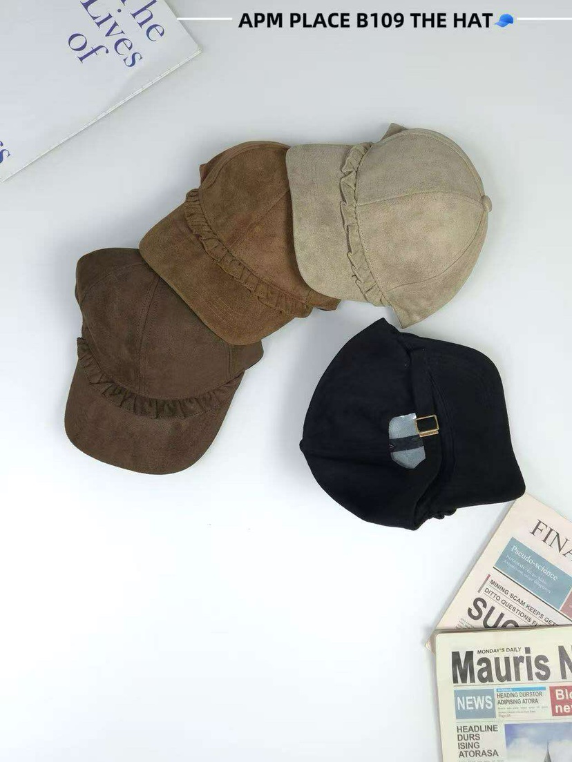 THE HAT-P韓國直郵㊣女裝新款熱賣職業休閑真品帽子絨面革THE HAT帽子