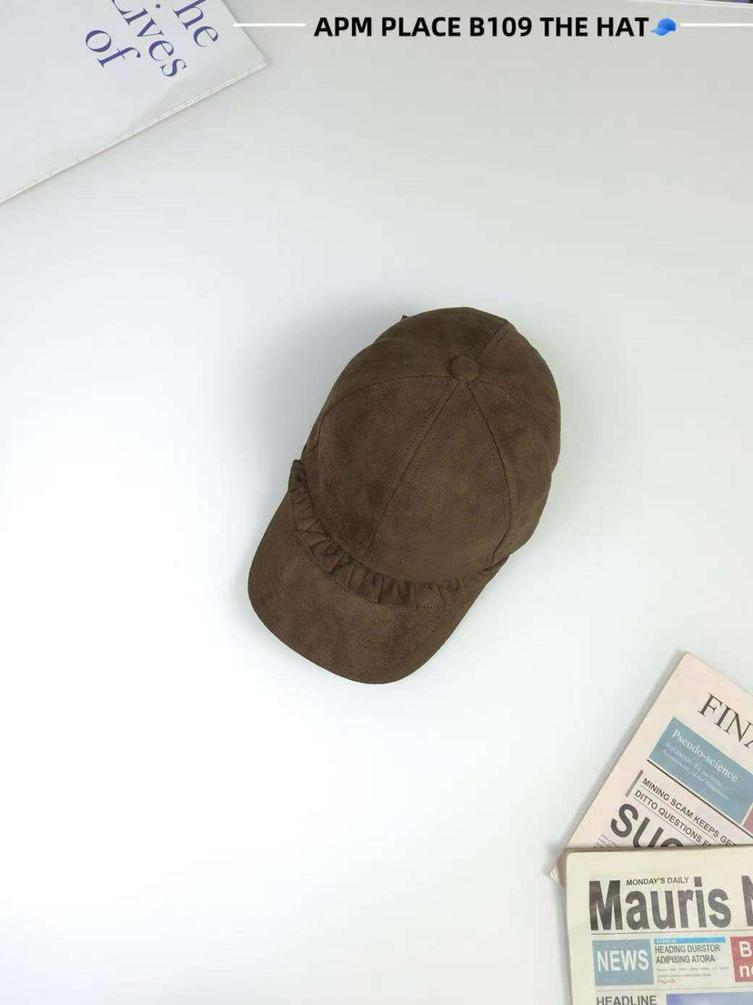 THE HAT-P韓國直郵㊣女裝新款熱賣職業休閑真品帽子絨面革THE HAT帽子圖色3