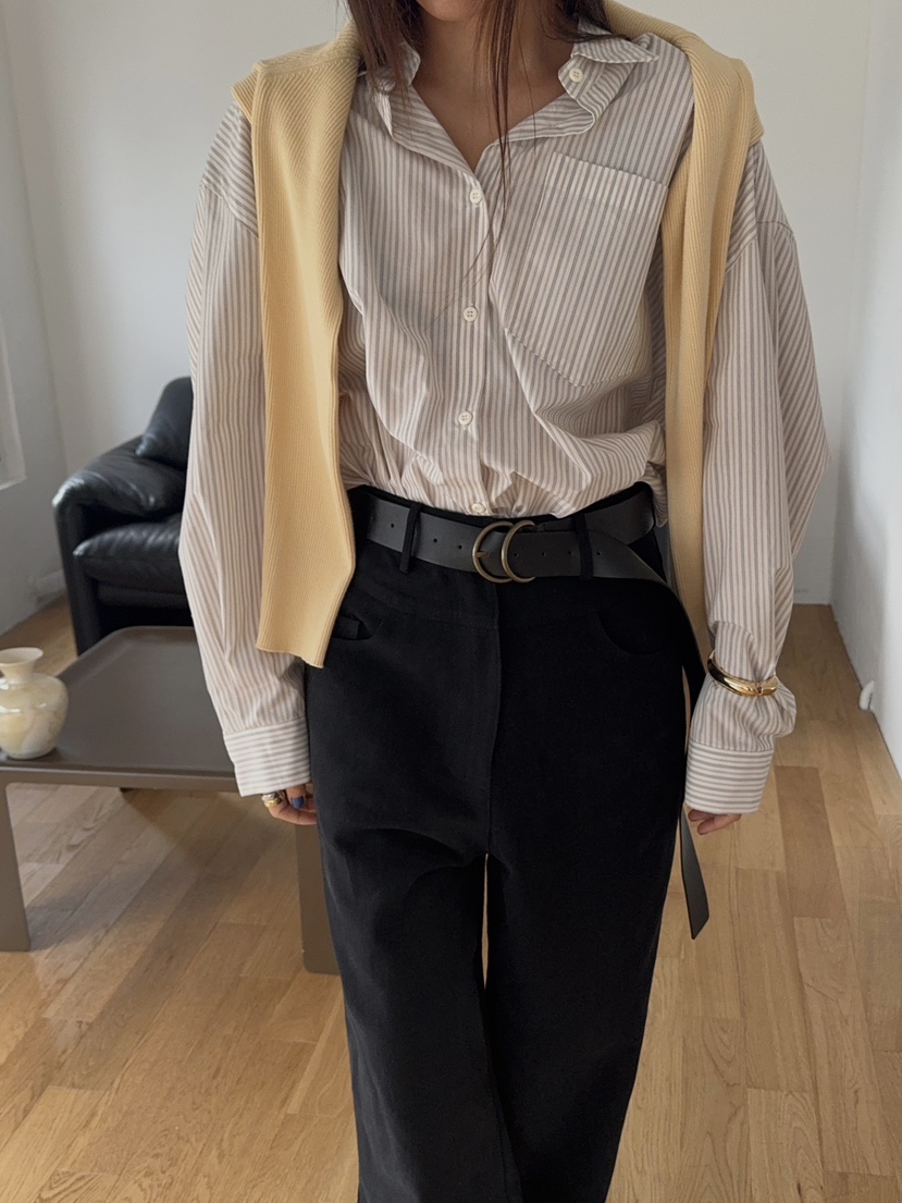 MADE-P韓國代購㊣女士新品25秋冬真品推薦職業休閑襯衫蕾絲衫MADE-P襯衫/蕾絲衫