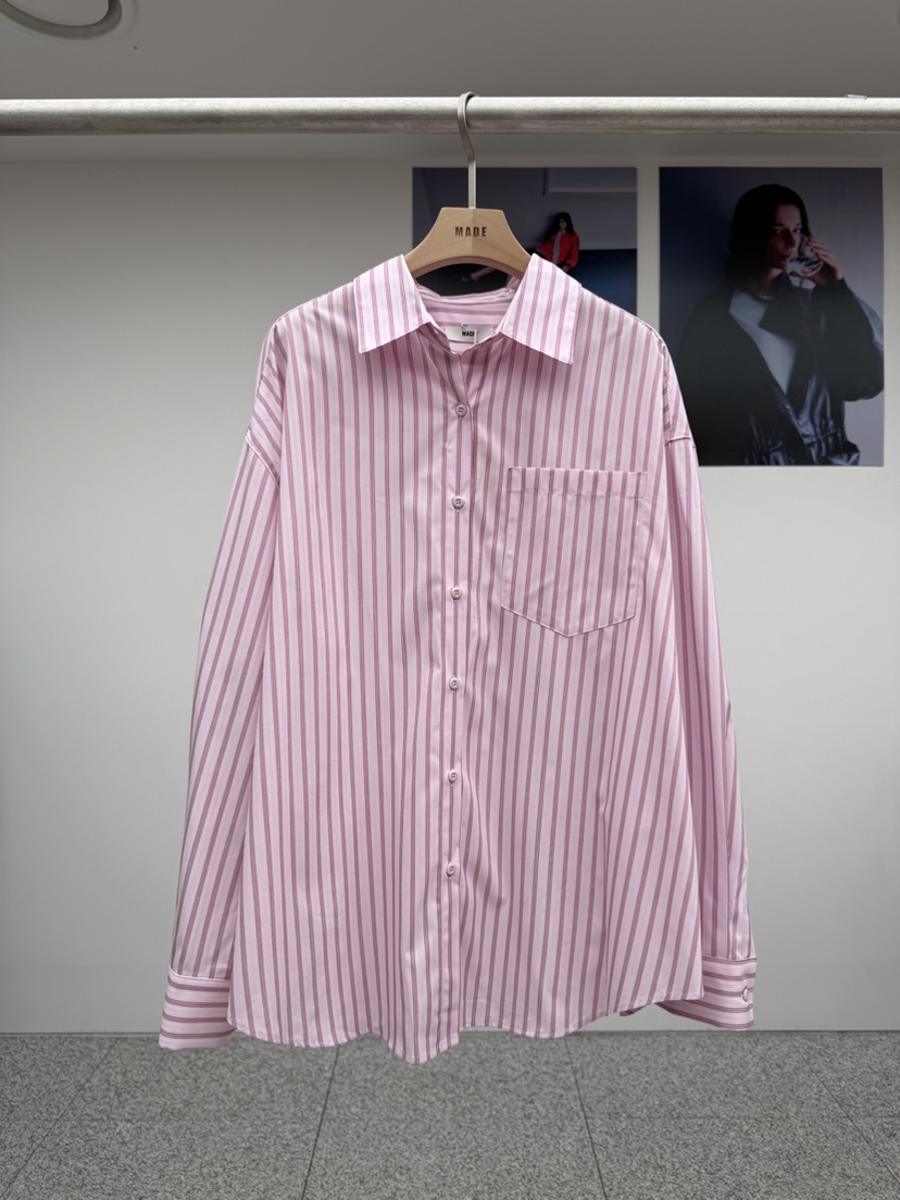 MADE-P韓國代購㊣女士新品25秋冬真品推薦職業休閑襯衫蕾絲衫MADE-P襯衫/蕾絲衫