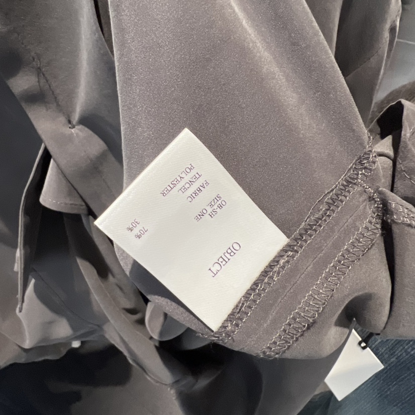 OBJECT東大門㊣實拍女裝新品職業25秋冬時尚襯衫蕾絲衫口袋OBJECT襯衫/蕾絲衫