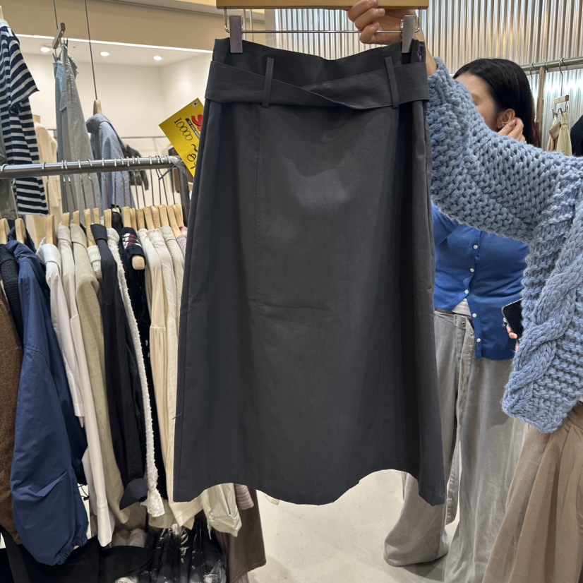 ALEGRE東大門㊣代購女士新款人氣休閑職業長裙含腰帶裹身裙ALEGRE長裙