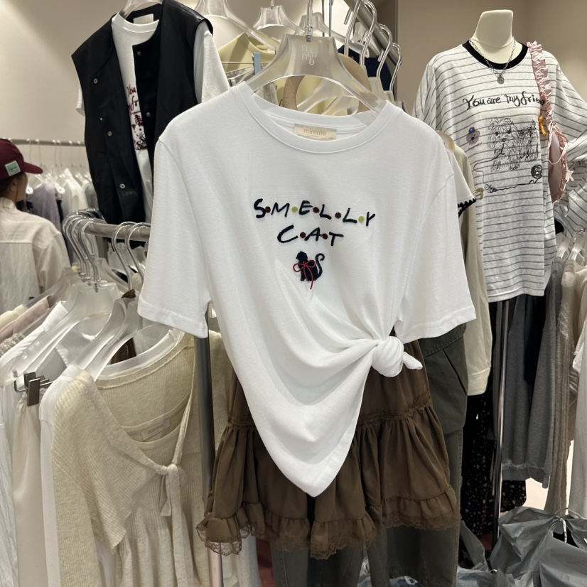 MIMME韓國代購㊣女士新品休閑25秋冬熱賣人氣真品T恤不含內搭MIMMET恤